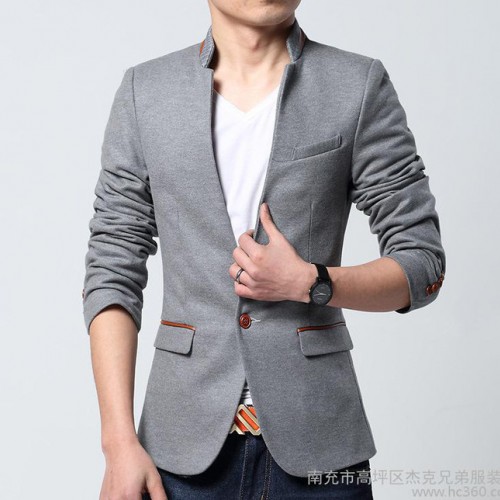 男装2015男潮春装新款男士西装西服韩版修身小西装图3