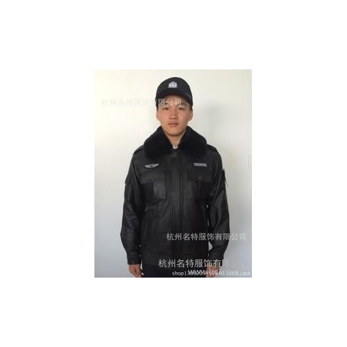 ** 制式皮衣 皮夹克 羊皮大衣 真皮大衣 冬装外套 短款 抓绒内胆图2