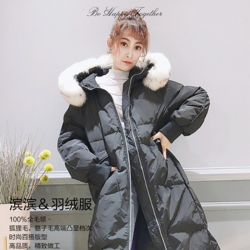 时尚品牌折扣毛领羽绒服女装滨滨厂家现货渠道图4