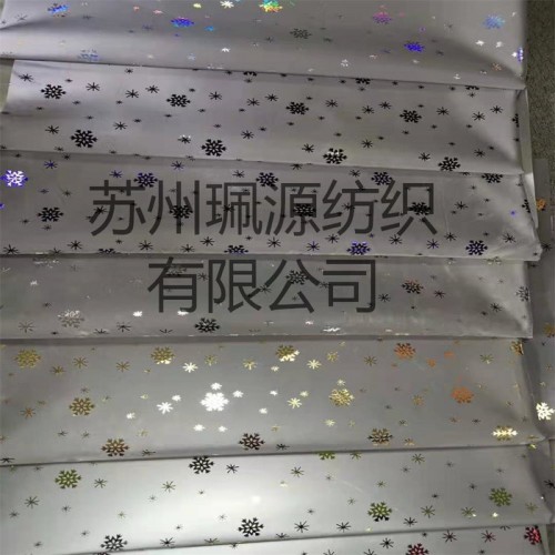 珮源 300T雪花反光涤塔夫 50D雪花反光涤塔夫 50D雪花反光涤纶布 夹克服面料 羽绒服面料 防水面料图2