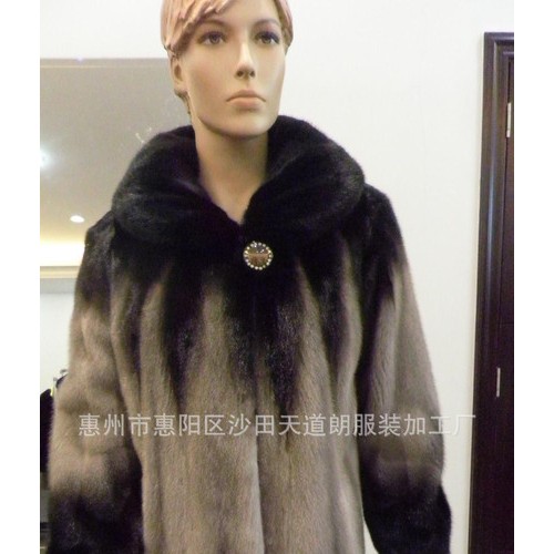 长款女士皮衣皮草大衣  女士裘皮大衣 女貂皮大衣 262图3
