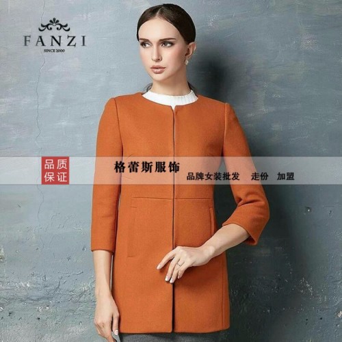 供应30-50岁女装品牌梵姿大衣秋冬大衣外套羽绒服批发图7