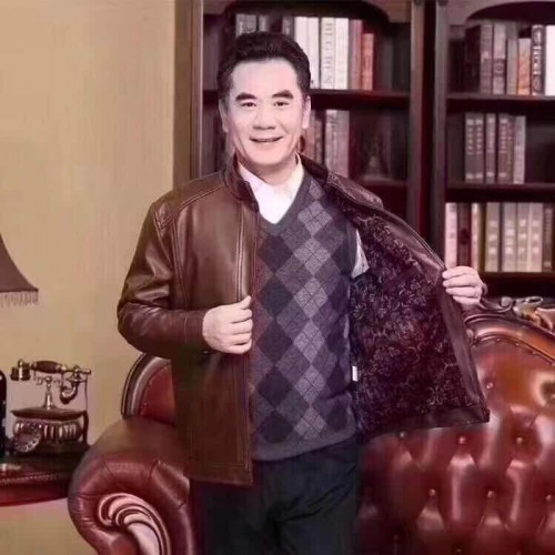 秋冬爆款男士中老年立领PU水洗皮衣韩版时尚外套批发直销图5