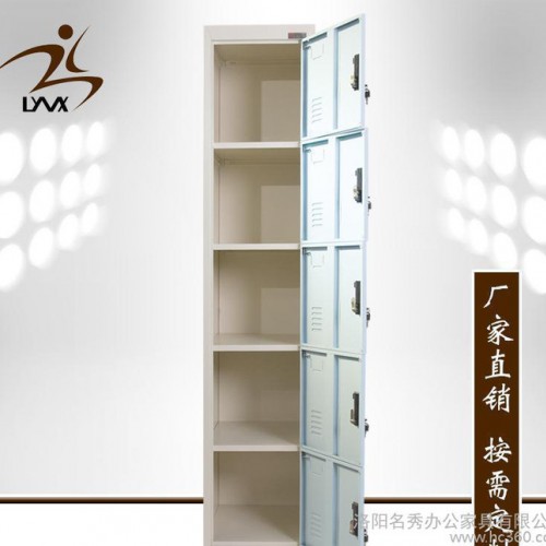 河南钢制更衣柜铁皮柜铁皮衣柜寄存柜员工衣物五门储存柜图1