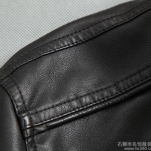 皮夹克男韩版修身潮2015冬季加绒男士外套青年简约皮衣春秋p图1