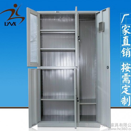 名秀玻璃门储物柜制 铁皮衣柜 五门更衣柜  办公室员工更衣