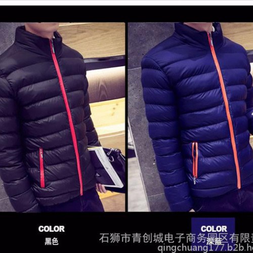 石狮青创城服装批发  石狮服装采购 服装市场  一件代发 冬装男士外套修身PU皮衣服潮夹克大码加厚青年男装羽绒棉服棉衣男图8