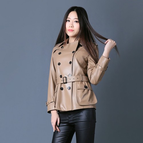 京豹单皮衣休闲外套女绵羊皮短款小西服567图2