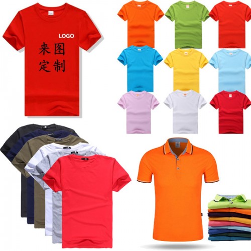 隆都服饰_广告衫_T恤厂家_纯棉短袖夏季T恤打底衫纯色广告衫印字图4