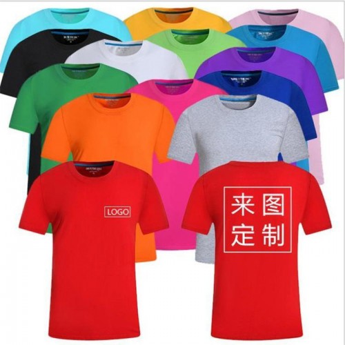 隆都服饰_广告衫_T恤厂家_纯棉短袖夏季T恤打底衫纯色广告衫印字图3