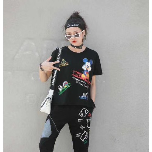 鑫欣怡19年夏装品牌纯棉大码棉T折扣尾货女装批发大码女装纯棉T恤折扣女装尾货服装直播货源走份批发图3