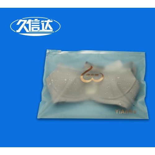 深圳包装厂供应服装行业的内衣拉链袋 文胸包装磨砂塑料袋