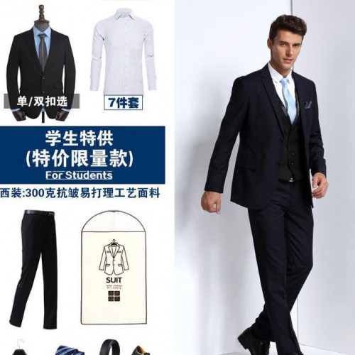 2016商务男式韩版职业正装西服套装男士西装工作服 男女制服图3