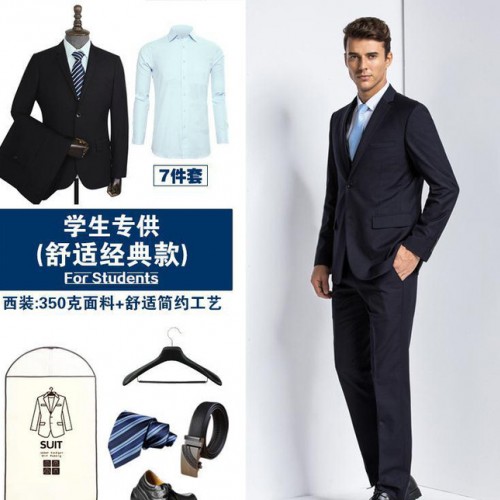 2016商务男式韩版职业正装西服套装男士西装工作服 男女制服图2