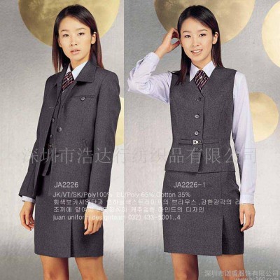 韩版收腰合体的办公室西装职业装销楼小姐服