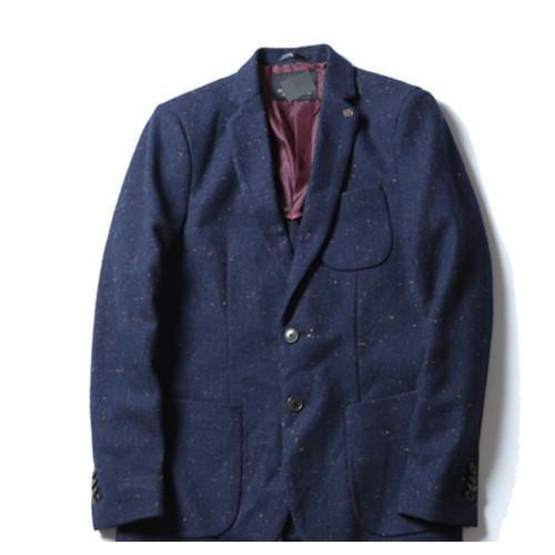 牛货！秋冬毛呢西装男 时尚波点雪花 苏打家 高品质西服外套图2