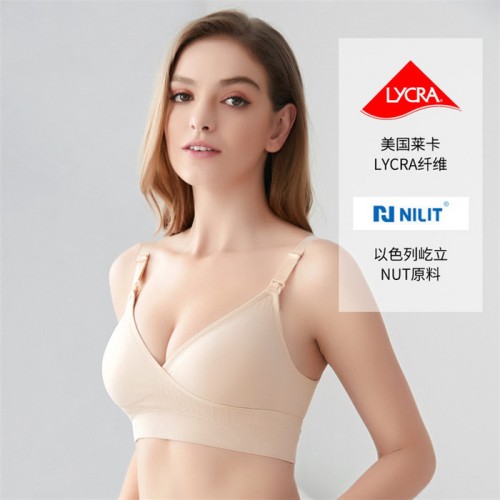 夏季交叉薄款哺乳文胸无痕母乳喂养胸罩无钢圈以色列屹立孕妇内衣图7