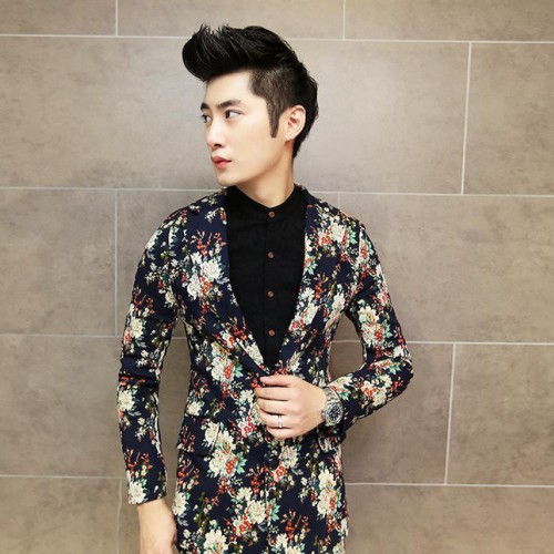 明星款春秋新款男式韩版西服 西服款棉衣套装 **韩版男式西装图3