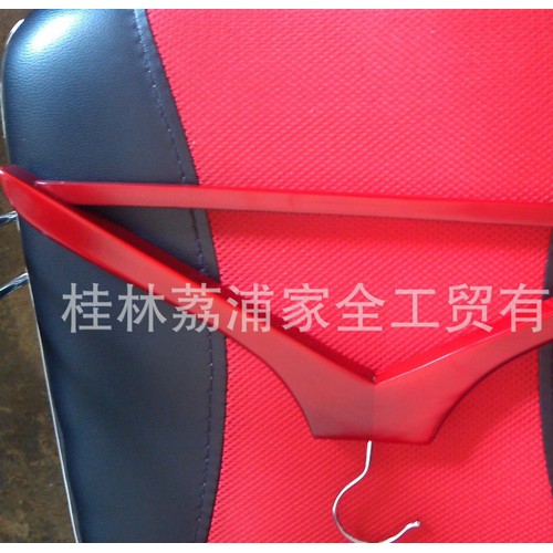 定做 实木酒店衣架 西装衣架 服装店衣挂 木质红色带夹子衣架图3