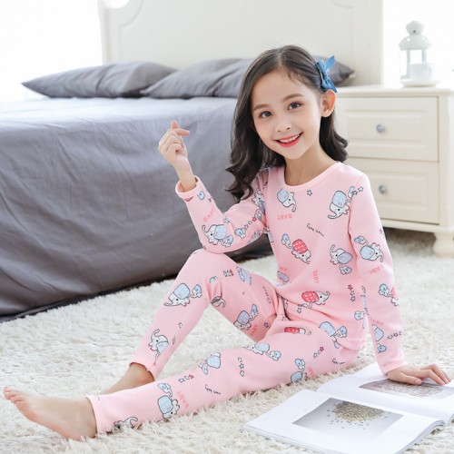 2019秋冬新款女童加绒保暖内衣儿童家居服批发儿童内衣套装图3