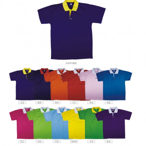 定做纯棉插色翻领POLO衫定制夏季短袖工作服T恤广告衫文化衫印字图3