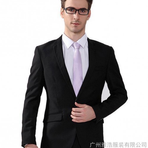 雅浩-订制韩版商务西服男休闲西装套装免烫仿羊毛图1