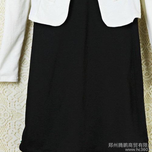 实拍秋装新款长袖披肩短外套女韩版百搭小西装两件套图1