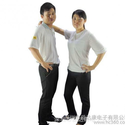 防静电圆领贴身T恤  休闲T恤  防静电立领T恤  防静电男女T恤图2