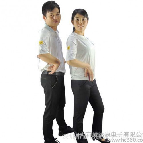 防静电圆领贴身T恤  休闲T恤  防静电立领T恤  防静电男女T恤图3