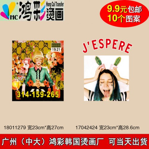 宿迁市烫画烫钻烫图服装辅料  DIY水钻成品图案    超亮羊绒衫 服装柯式烫画 印花 PET热转印烫  t桖男大骷髅头图2