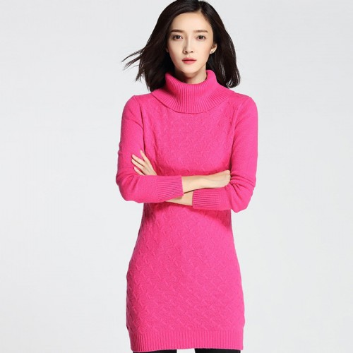 迪丽风尚M、L、XL 女式山羊绒修身打底外贸库存羊绒衫图2