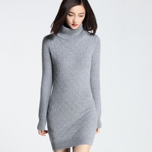 迪丽风尚M、L、XL 女式山羊绒修身打底外贸库存羊绒衫图1