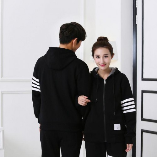 乔森时尚欧美街头复古四杠潮男开衫卫衣520克DIY卫衣班服印LOGO秋冬卫衣休闲工装图6