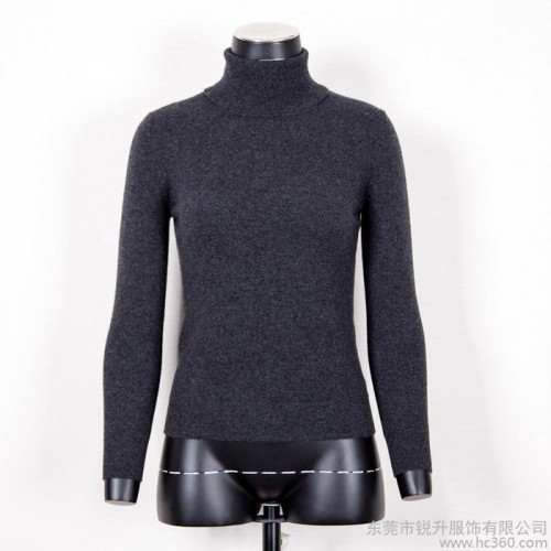 娜荻高端手工定制纯山羊绒高领纯羊绒衫长袖毛衣打底保暖套头衫图3