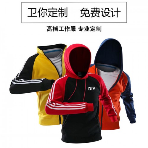 虎湃运动定制冬季连帽套头加厚卫衣 班服卫衣定做 印logo男女纯色长袖卫衣 团体服批发情侣卫衣批发 定制运动卫衣图1