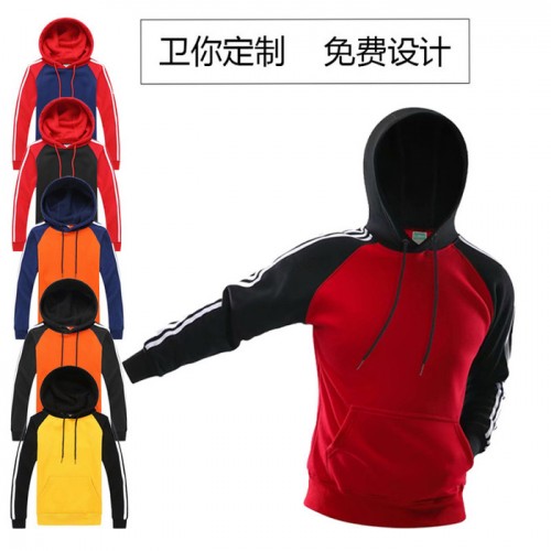 虎湃运动定制冬季连帽套头加厚卫衣 班服卫衣定做 印logo男女纯色长袖卫衣 团体服批发情侣卫衣批发 定制运动卫衣图4