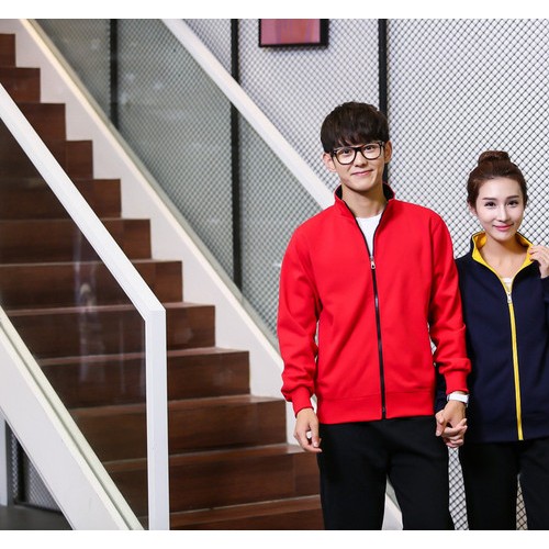 撞色韩版立领卫衣7色克重360g卫衣班服印LOGO秋冬卫衣休闲工装工作服卫衣定做_套头卫衣定做_连帽卫衣定做_拉链卫衣定图2