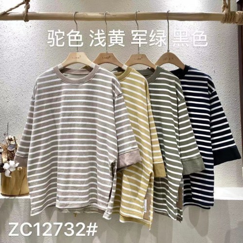 本色Aill8原创麻铺12732女式条纹卫衣 棉麻女装女装加盟女装批发原创女装棉麻厂家棉麻服装厂图5