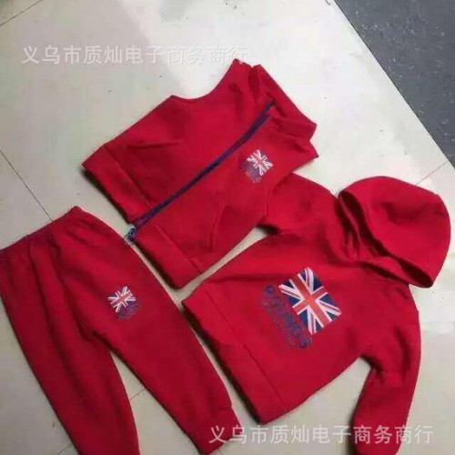 2015秋冬季童装卫衣三件套 加绒加厚卫衣套装 中大童卫衣套图3