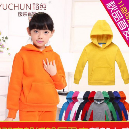 裕纯服装空白卫衣420克加绒连帽儿童卫衣 童装2014秋冬款图3