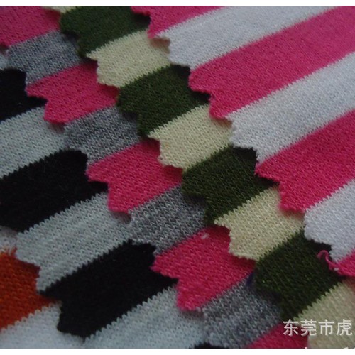 色织毛圈布 色织彩条卫衣面料 色织间条卫衣布 仿棉拉架卫衣色图3