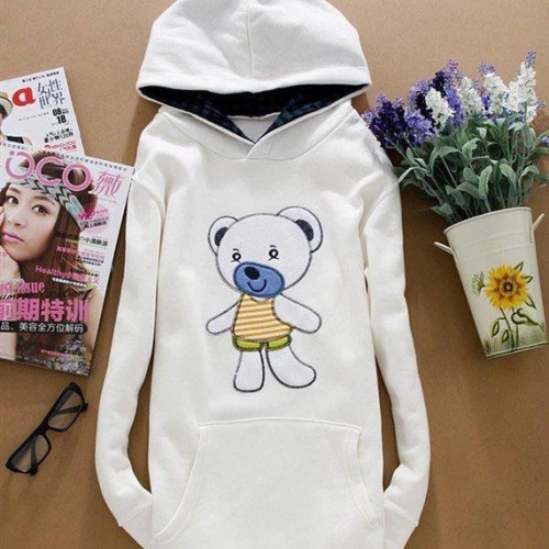 东莞服装直批 新款韩版女式卫衣印花女装连帽卫衣图2