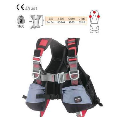 供应CAMP VERTICAL 2 VEST-1247.03 全身安全带 附带可拆卸工具马甲