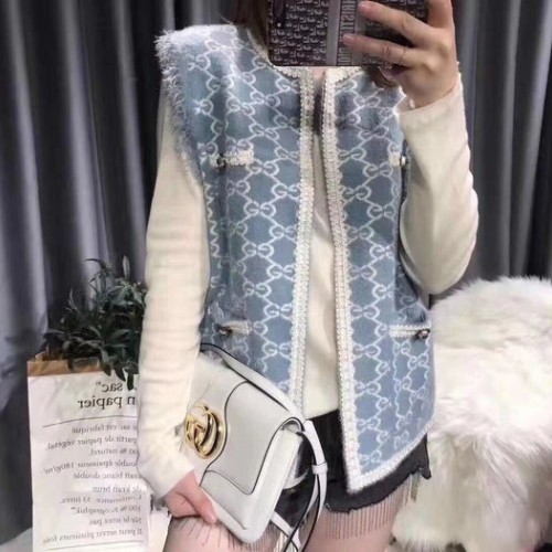 韩版爆款娅尼小香风马甲品牌女装折扣批发图2