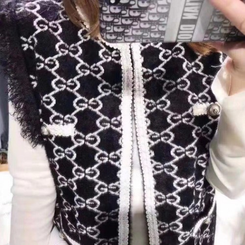 韩版爆款娅尼小香风马甲品牌女装折扣批发图1