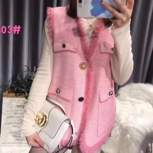 韩版爆款娅尼小香风马甲品牌女装折扣批发图5