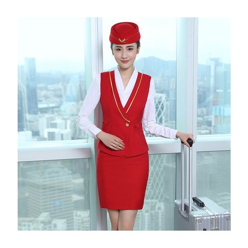 制服门 2020年  南航 空姐制服 职业装女装 马甲女套装 酒店、珠宝店、前台工作服套裙秋冬 南航空姐服图5