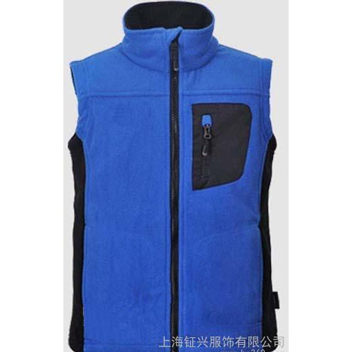 供应钲兴FS-029定做280g复合材质抓绒马甲图3