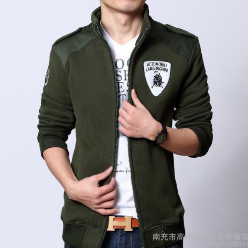 外贸时尚潮流大码男士休闲长袖卫衣 男外套图1