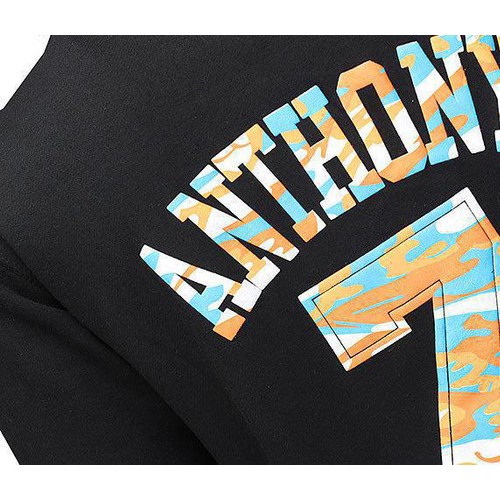 实拍外贸运动卫衣纯棉高质量NBA球星安东尼7号套头上衣